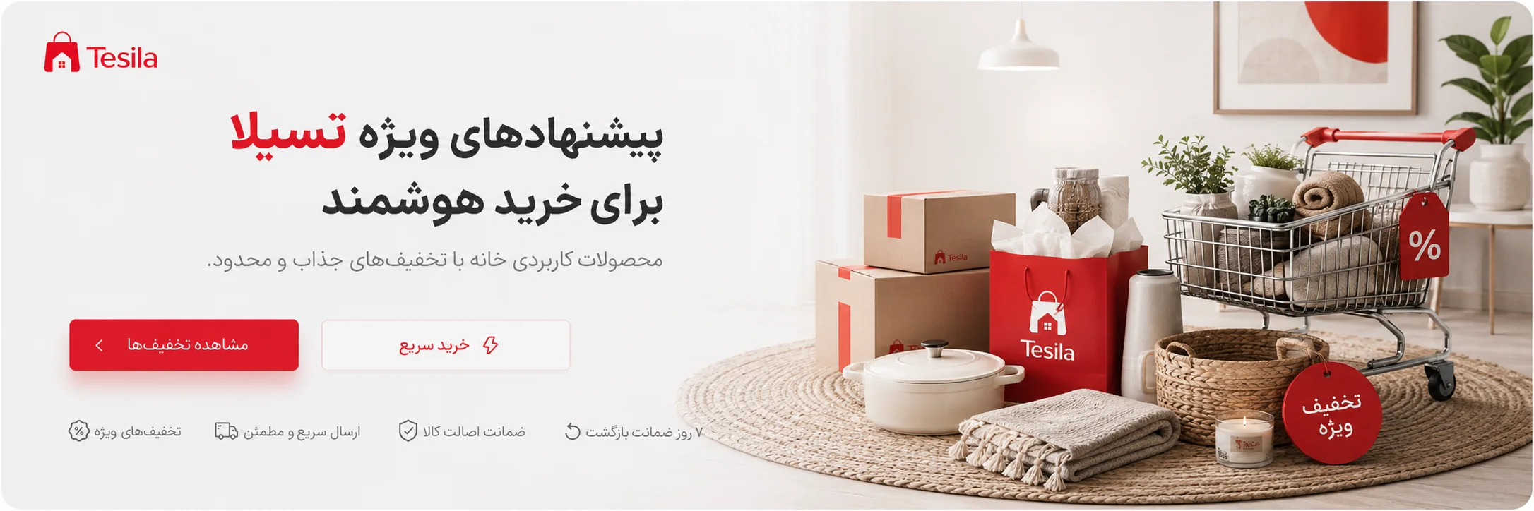 خرید هوشمند و پیشنهادهای فروشگاهی تسیلا